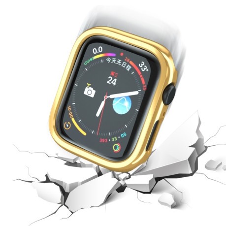 Протиударна накладка Electroplated Hollow для Apple Watch Series 8/7 45mm - золота