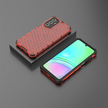 Противоударный чехол Honeycomb на Samsung Galaxy A15 - красный