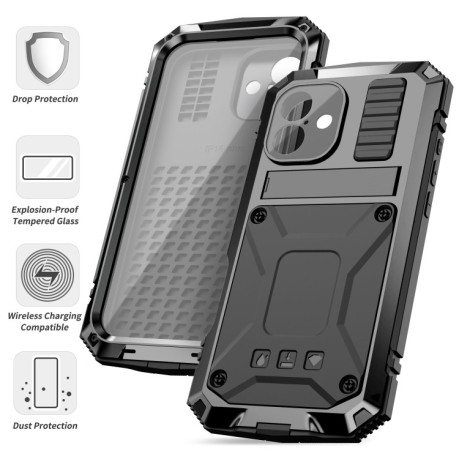Противоударный чехол R-JUST Life Waterproof для  iPhone 16  - черный