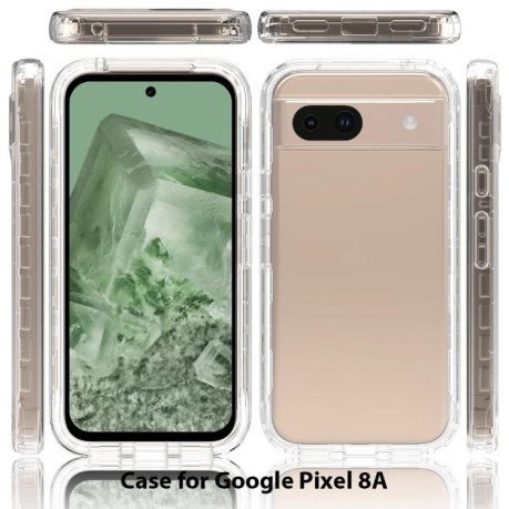 Чехол Shockproof Clear Gradient PC + TPU для Google Pixel 8a - фиолетовый