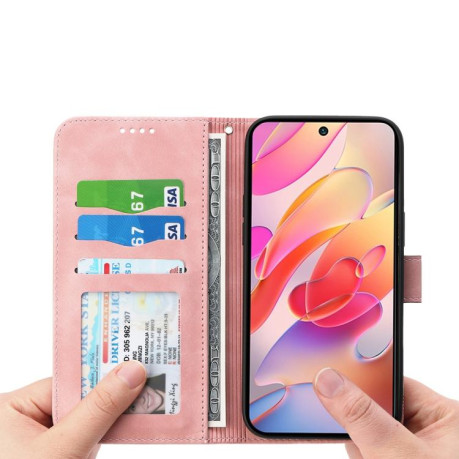 Чохол-книжка Dierfeng Dream Line для Xiaomi Redmi Note 14 4G 164.48mm - розовый