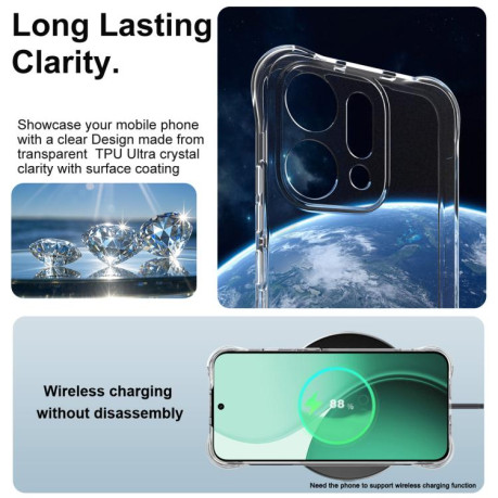 Чехол imak Shockproof Airbag для OPPO Reno14 Global — прозрачный