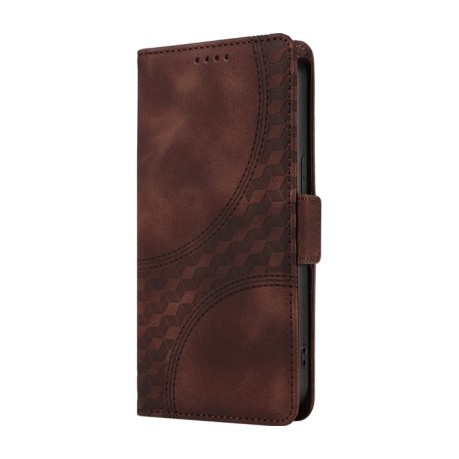 Чохол-книжка Embossed Rhombus Starry Leather для Xiaomi 14T Pro - коричневий