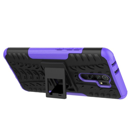 Противоударный чехол Tire Texture на Xiaomi Redmi 9 - фиолетовый