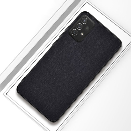 Противоударный чехол Cloth Texture на Samsung Galaxy A23 4G - черный