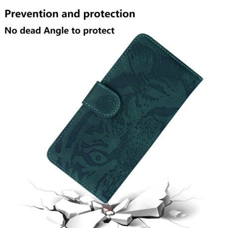 Чехол-книжка Tiger Embossing для Xiaomi Mi Note 10/10 Pro - зеленый