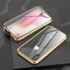 Двосторонній магнітний чохол Adsorption Metal Frame для iPhone XR - золотий