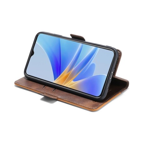 Чохол-книжка Contrast Color для Vivo V25 5G/V25e 5G/X80 Lite - Dark Brown+Gold