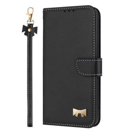 Чехол-книжка Metal Bow Leather для Xiaomi Redmi Note 14 4G 164.84mm - черный