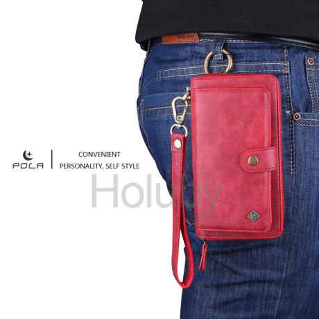 Кожаный чехол- клатч Pola на Samsung Galaxy Note 8 - красный