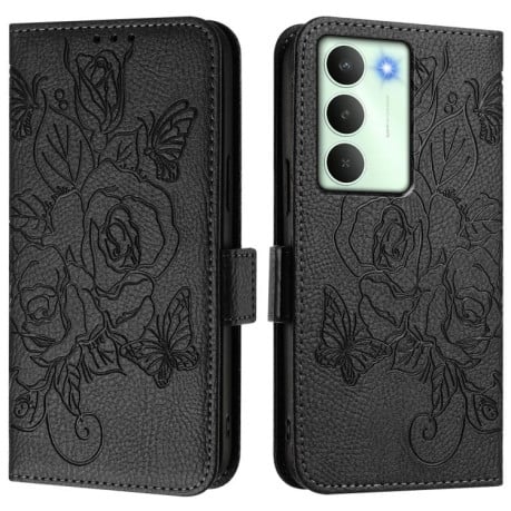 Чехол-книжка Magnetic RFID Anti-theft Leather на Realme 14x Global / V70 5G / C75 5G - черный
