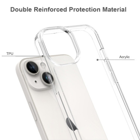 Акриловый противоударный чехол HMC для iPhone 15  - прозрачный