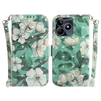 Чехол-книжка 3D Colored Horizontal для Realme C53/C51 / Narzo N53 - Flower