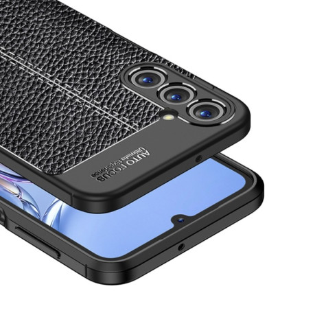 Противоударный чехол Litchi Texture на Samsung Galaxy A05s - синий