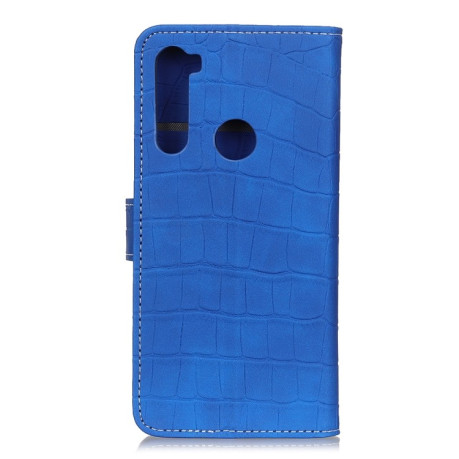 Чехол-книжка Magnetic Crocodile Texture на Samsung Galaxy A21-синий