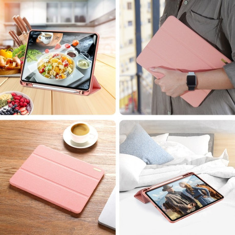 Противоударный чехол-книжка DUX DUCIS DOMO Series на iPad Pro 11 (2021) - розовый