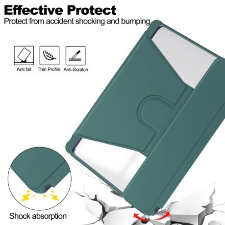 Чохол-книжка Transparent Rotation Smart Leather для iPad Pro 13 2024 - зелений