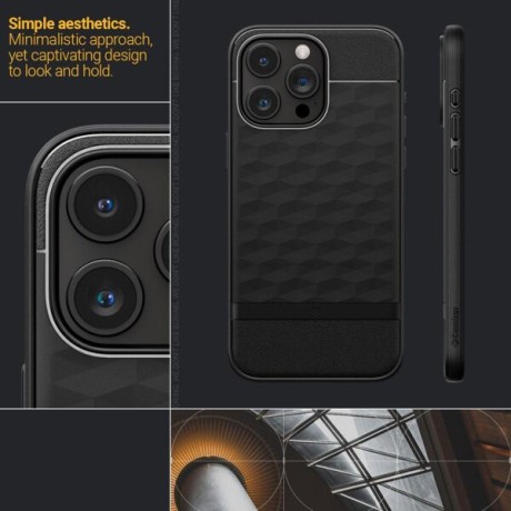 Оригинальный чехол Caseology Parallax Mag MagSafe для iPhone 15 Pro - Matte Black