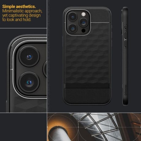 Оригинальный чехол Caseology Parallax Mag MagSafe для iPhone 15 Pro Max - Matte Black