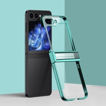 Протиударний чохол 6D Electroplating Full Coverage для Samsung Galaxy Flip 6/Flip 7 FE - зелений