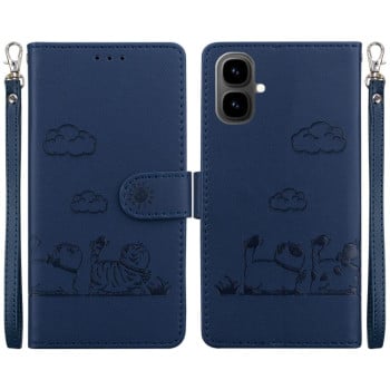 Чехол-книжка Cute Cats RFID Leather на Tecno Pop 10 / Spark Go 2 4G — синий