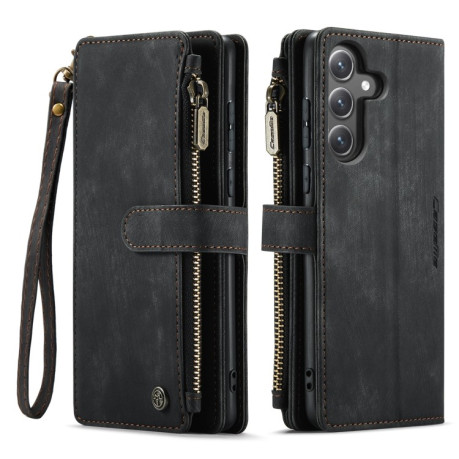 Шкіряний чохол-гаманець CaseMe-C30 для Samsung Galaxy S23 FE - чорний