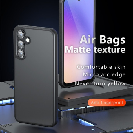 Противоударный чехол Armor Precise Hole PC Hybrid TPU для Samsung Galaxy A56 5G - черный