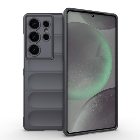 Силіконовий чохол Magic Flannel для Samsung Galaxy S25 Ultra 5G - темно-сірий