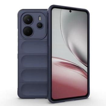 Силиконовый чехол Magic Flannel для Xiaomi Redmi Note 14 4G 164.84mm - синий