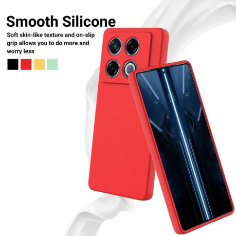 Силиконовый чехол Solid Color Liquid Silicone на Infinix GT 20 Pro - красный