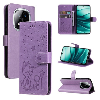 Чохол-книжка Cat and Dog для Xiaomi Redmi Note 14 Pro / 14 Pro+ 5G - фіолетовий