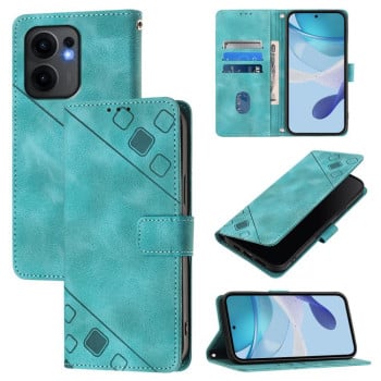 Чохол-книжка Skin-feel Embossed для OPPO Reno13 F/Reno13 FS- зелений