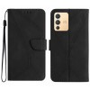 Чохол-книжка Stitching Embossed Leather для Vivo V23 5G - чорний