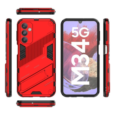 Противоударный чехол Punk Armor для Samsung Galaxy M34 - красный