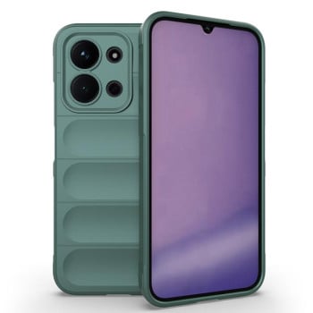 Силиконовый чехол Magic Flannel на Xiaomi Redmi 15C 5G / 4G EU 173mm - зеленый