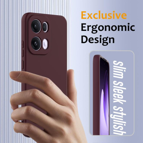 Силиконовый чехол Shockproof Silicone Magsafe для OPPO Reno13 Pro 5G Global - коричневый