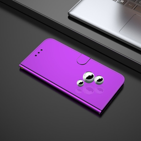 Чехол-книжка Lmitated Mirror для Realme C30 - фиолетовый