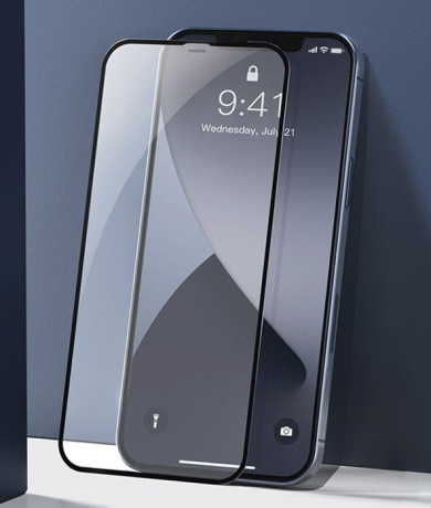 Защитное стекло Baseus 0,23 mm для iPhone 12 mini - черное