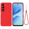 Силиконовый чехол Solid Color Liquid Silicone на Infinix Hot 60 Pro 4G - красный