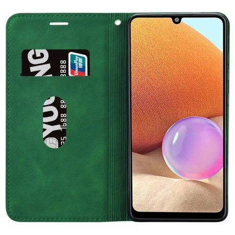 Чохол-книжка Frosted Business Magnetic Samsung Galaxy A32 4G - зелений