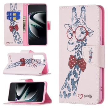 Чехол-книжка Colored Drawing Pattern для Samsung Galaxy S22 Plus 5G - Deer