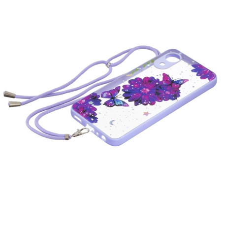 Протиударний чохол Starry Sky Epoxy до Samsung Galaxy A03 Core - Purple Butterfly