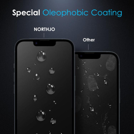 Защитное стекло NORTHJO A++ Screen Protector Full Glue Silk Printing на iPhone 16e - черное