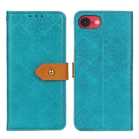 Чохол-книжка European Floral для iPhone 16e - синій