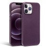Шкіряний протиударний чохол R-JUST Cowhide (Magsafe) для iPhone 13 Pro - темно-фіолетовий