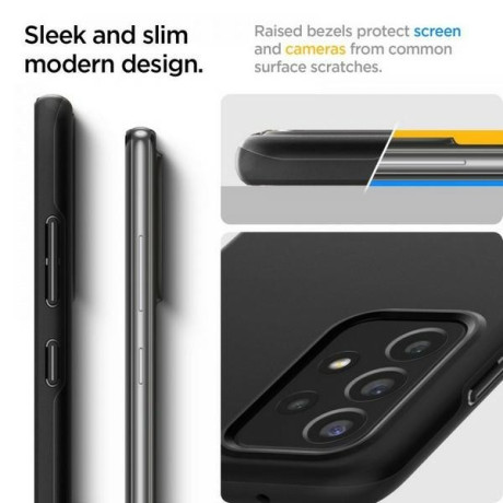 Оригинальный чехол Spigen Thin Fit для Samsung Galaxy A72 Black