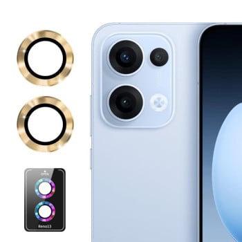 Защитное стекло на камеру ENKAY Aluminium для OPPO Reno13 Global - золотое
