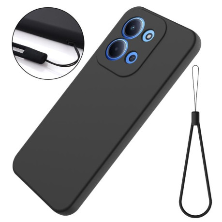 Силиконовый чехол Solid Color Liquid Silicone на Xiaomi Redmi 15C 4G / 5G 173.1mm - черный