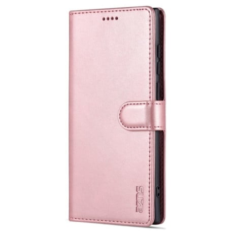 Чехол-книжка AZNS Skin Feel Calf для Samsung Galaxy S22 Ultra 5G - розовое золото