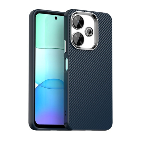 Ударозащитный чехол HMC Carbon Fiber Series IMD на Xiaomi Poco M6 4G - синий